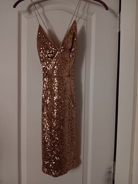 Hello Molly Rose Gold Sequin Dress